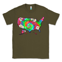 Army Green lgbtq america map Classic Tee - HRA Design Shop