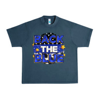 Midnight Navy back the blue Urban Heavy Tee - Zillion Design Studio