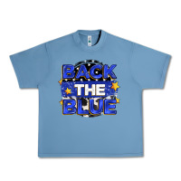 Pebble Blue back the blue Urban Heavy Tee - Zillion Design Studio