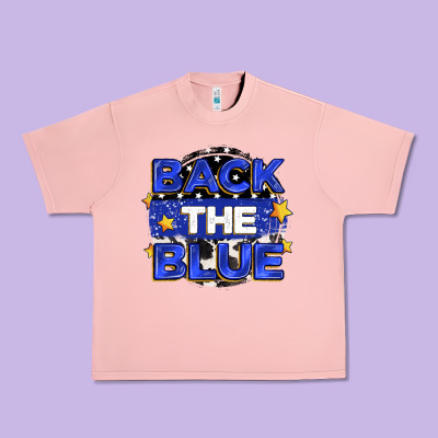 Back The Blue Urban Heavy Tee Designed By Zillion Design Studio
