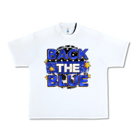 White back the blue Urban Heavy Tee - Zillion Design Studio