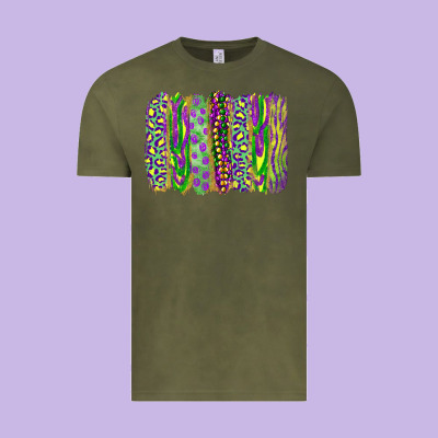 Mardi Gras Brush Stroke Vintage Tee Designed By Ranaportraitstore