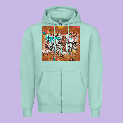 Happy Easter Cross Zipper Hoodie Designed By Jahusdesignshop