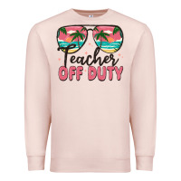 Pale Pink teacher off duty Premium Sweatshirt - MaliasSmallBusiness