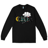 Black chef Long Sleeve Tee - CowhideDigitalArt