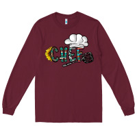 Burgundy chef Long Sleeve Tee - CowhideDigitalArt