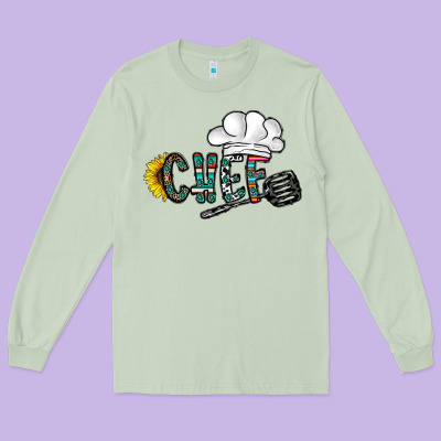Chef Long Sleeve Tee Designed By Cowhidedigitalart