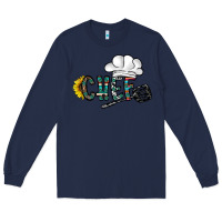 Navy chef Long Sleeve Tee - CowhideDigitalArt
