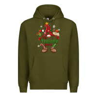 Army Green the teacher gnome christmas Premium Hoodie - MaliasSmallBusiness