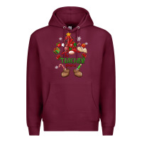 Burgundy the teacher gnome christmas Premium Hoodie - MaliasSmallBusiness