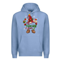 Colony Blue the teacher gnome christmas Premium Hoodie - MaliasSmallBusiness