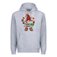 Heather Grey the teacher gnome christmas Premium Hoodie - MaliasSmallBusiness