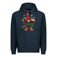 Navy the teacher gnome christmas Premium Hoodie - MaliasSmallBusiness