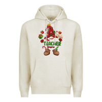 Oatmeal Heather the teacher gnome christmas Premium Hoodie - MaliasSmallBusiness