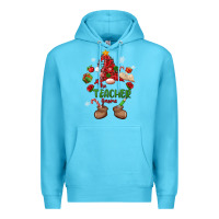 Ocean Blue the teacher gnome christmas Premium Hoodie - MaliasSmallBusiness