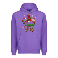 Purple the teacher gnome christmas Premium Hoodie - MaliasSmallBusiness