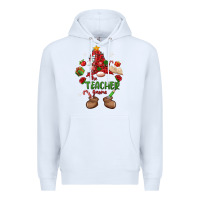 White the teacher gnome christmas Premium Hoodie - MaliasSmallBusiness