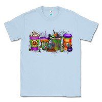 Dusty Blue Halloween Coffee Drink Classic Tee - RacoonDesign