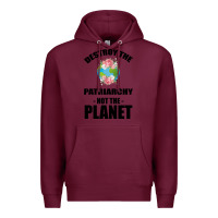 Burgundy Destroy the patriarchy not the planet Premium Hoodie - Bettercallsaul