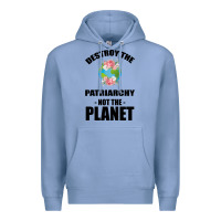 Colony Blue Destroy the patriarchy not the planet Premium Hoodie - Bettercallsaul
