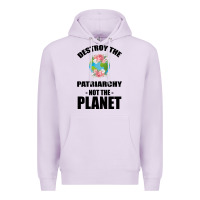 Lilac Destroy the patriarchy not the planet Premium Hoodie - Bettercallsaul