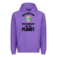 Purple Destroy the patriarchy not the planet Premium Hoodie - Bettercallsaul