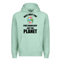 Seafoam Destroy the patriarchy not the planet Premium Hoodie - Bettercallsaul
