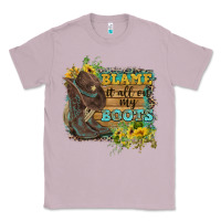 Lilac Blame It All On My Boots Classic Tee - FaDigitalArtStudio