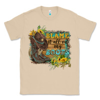 Mushroom Blame It All On My Boots Classic Tee - FaDigitalArtStudio