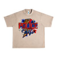 French Oak police wife with lightning bolt Urban Heavy Tee - Zillion Design Studio