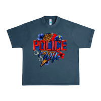 Midnight Navy police wife with lightning bolt Urban Heavy Tee - Zillion Design Studio