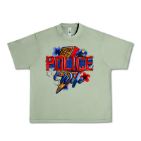 Oil Green police wife with lightning bolt Urban Heavy Tee - Zillion Design Studio