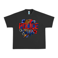 Pigment Black police wife with lightning bolt Urban Heavy Tee - Zillion Design Studio