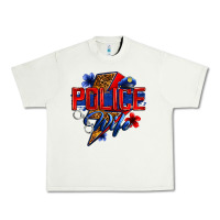Pistachio police wife with lightning bolt Urban Heavy Tee - Zillion Design Studio