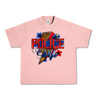 Salmon police wife with lightning bolt Urban Heavy Tee - Zillion Design Studio