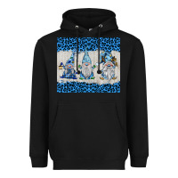 Black snowy christmas gnomes Heavyweight Hoodie - BarkalooDesign