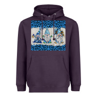 Plum snowy christmas gnomes Heavyweight Hoodie - BarkalooDesign