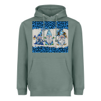 Sage snowy christmas gnomes Heavyweight Hoodie - BarkalooDesign