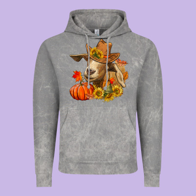 Fall Goat Vintage Hoodie Designed By Ranaportraitstore