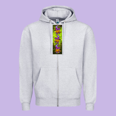 Halloween Gnome Pen Wrap Zipper Hoodie Designed By Bundleandbundleshop