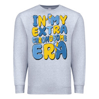 Heather Grey in my extra chromosome era Premium Sweatshirt - MaliasSmallBusiness