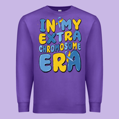 In My Extra Chromosome Era Premium Sweatshirt Designed By Maliassmallbusiness