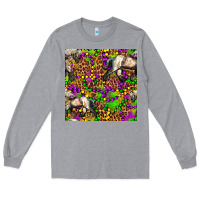 Heather Grey mardi gras leopard horse seamless pattern Long Sleeve Tee - FaDigitalArtStudio
