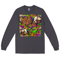 Smoke mardi gras leopard horse seamless pattern Long Sleeve Tee - FaDigitalArtStudio