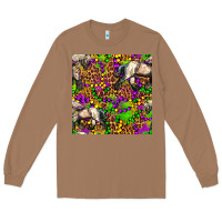 Toasted Coconut mardi gras leopard horse seamless pattern Long Sleeve Tee - FaDigitalArtStudio