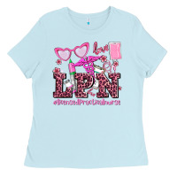 Baby Blue valentines day lpn licensed practical nurse Ladies Tee - AdoDesignShop