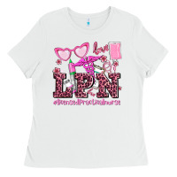 White valentines day lpn licensed practical nurse Ladies Tee - AdoDesignShop