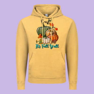 Happy Fall Y'all Pumpkins Vintage Hoodie Designed By Ranaportraitstore