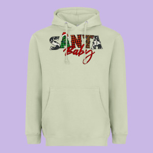 Santa Baby Heavyweight Hoodie Designed By Barkaloodesign