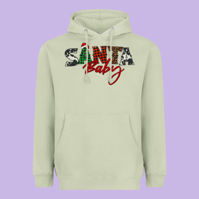 Santa Baby Heavyweight Hoodie Designed By Barkaloodesign